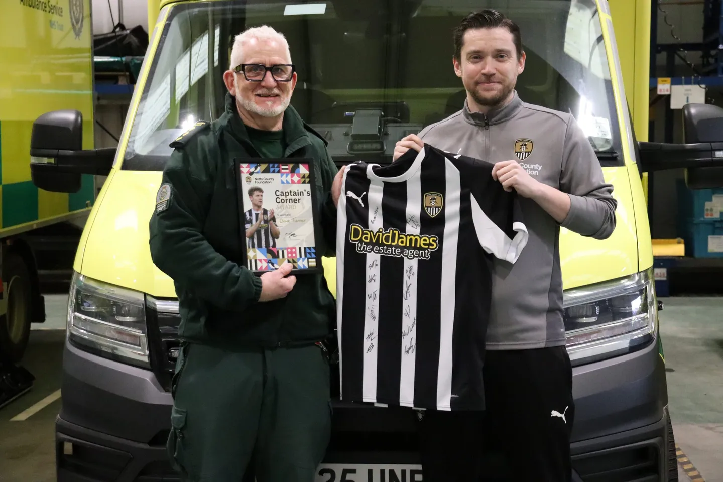 Captain’s Corner Award received by local Paramedic and Notts County fan David Turner